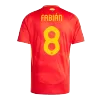 Men's FABIÁN #8 Spain Home Soccer Jersey Shirt 2024 - BuyJerseyshop