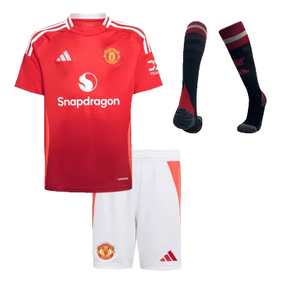 Kids Manchester United Home Soccer Jersey Kit (Jersey+Shorts) 2024/25 - BuyJerseyshop