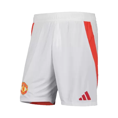 Men's Manchester United Soccer Shorts Home 2024/25 - BuyJerseyshop