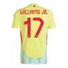 Men's WILLIAMS JR. #17 Spain Away Soccer Jersey Shirt 2024 - BuyJerseyshop