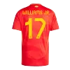 Men's WILLIAMS JR. #17 Spain Home Soccer Jersey Shirt 2024 - BuyJerseyshop