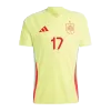 Men's WILLIAMS JR. #17 Spain Away Soccer Jersey Shirt 2024 - BuyJerseyshop