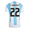 Men's L.MARTÍNEZ #22 Argentina Home Soccer Jersey Shirt 2024 - BuyJerseyshop