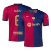 Men's GAVI #6 Barcelona Home Soccer Jersey Shirt 2024/25 - BuyJerseyshop