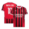 Men's RAFA LEÃO #10 AC Milan Home UCL Soccer Jersey Shirt 2024/25 - UCL - BuyJerseyshop