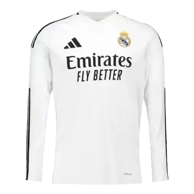 Men's Real Madrid Home Long Sleeves Soccer Jersey Shirt 2024/25 - BuyJerseyshop