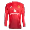 Men's Manchester United Home Long Sleeves Soccer Jersey Shirt 2024/25 - BuyJerseyshop