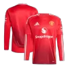 Men's Manchester United Home Long Sleeves Soccer Jersey Shirt 2024/25 - BuyJerseyshop