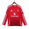 Men's Manchester United Home Long Sleeves Soccer Jersey Shirt 2024/25 - BuyJerseyshop