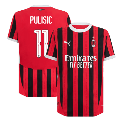 PULISIC #11 AC Milan Home Player Version Jersey 2024/25 Men -UCL - BuyJerseyshop