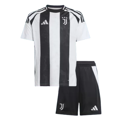 Kids Juventus Home Soccer Jersey Kit (Jersey+Shorts) 2024/25 - BuyJerseyshop