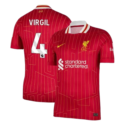 VIRGIL #4 Liverpool Home Soccer Jersey 2024/25 - BuyJerseyshop