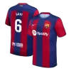 Men's GAVI #6 Barcelona Home Soccer Jersey Shirt 2023/24 - BuyJerseyshop