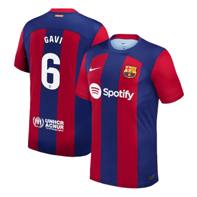 Men's GAVI #6 Barcelona Home Soccer Jersey Shirt 2023/24 - BuyJerseyshop