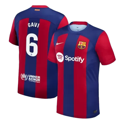 Men's GAVI #6 Barcelona Home Soccer Jersey Shirt 2023/24 - BuyJerseyshop