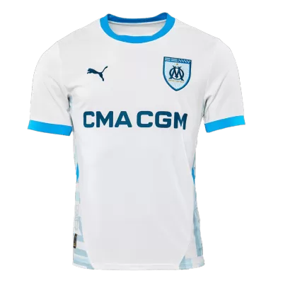 Men's Marseille Home Soccer Jersey Shirt 2024/25 - BuyJerseyshop