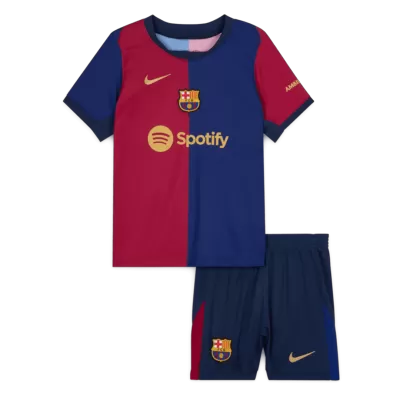 Kids Barcelona Home Soccer Jersey Kit (Jersey+Shorts) 2024/25 - BuyJerseyshop