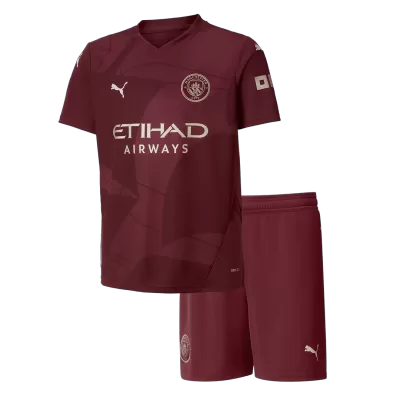 Kids Manchester City Third Away Soccer Jersey Kit (Jersey+Shorts) 2024/25 - BuyJerseyshop