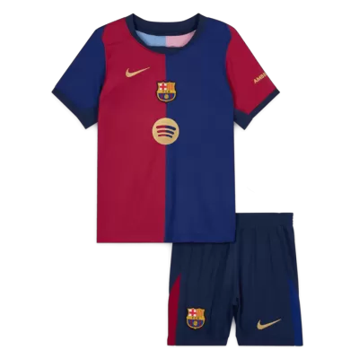 Kids Barcelona Home Soccer Jersey Kit (Jersey+Shorts) 2024/25 - BuyJerseyshop