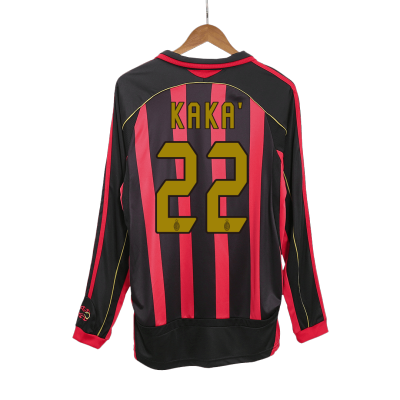 Retro KAKA' #22 2006/07 AC Milan Home Long Sleeve Soccer Jersey - BuyJerseyshop