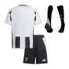 Kids Juventus Home Soccer Jersey Whole Kit (Jersey+Shorts+Socks) 2024/25 - BuyJerseyshop