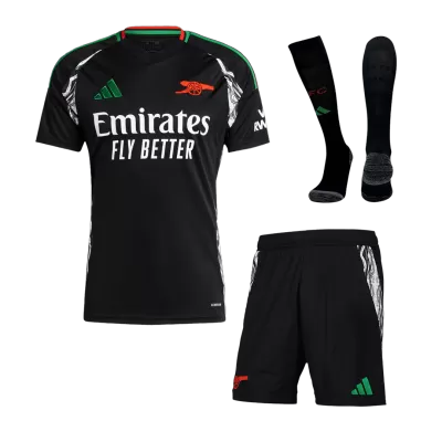 Men's Arsenal Away Soccer Jersey Whole Kit (Jersey+Shorts+Socks) 2024/25 - BuyJerseyshop