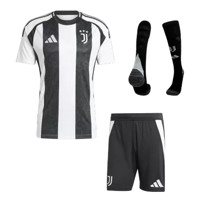 Men's Juventus Home Soccer Jersey Whole Kit (Jersey+Shorts+Socks) 2024/25 - BuyJerseyshop