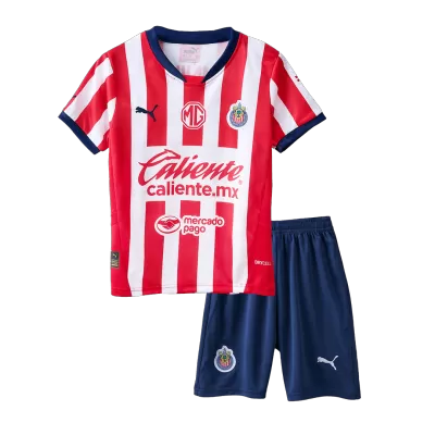 Kid's Chivas Home Soccer Jersey Kit(Jersey+Shorts) 2024/25 - BuyJerseyshop