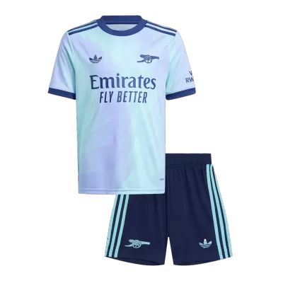 Kid's Arsenal Third Away Soccer Jersey Kit(Jersey+Shorts) 2024/25 - BuyJerseyshop