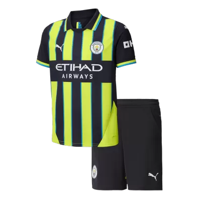 Kid's Manchester City Away Soccer Jersey Kit(Jersey+Shorts) 2024/25 - BuyJerseyshop