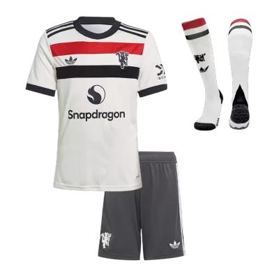 Kids Manchester United Third Away Soccer Jersey Whole Kit (Jersey+Shorts+Socks) 2024/25 - BuyJerseyshop