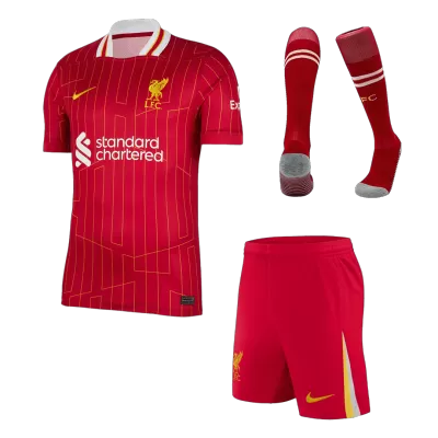 Men's Liverpool Home Soccer Jersey Whole Kit (Jersey+Shorts+Socks) 2024/25 - BuyJerseyshop