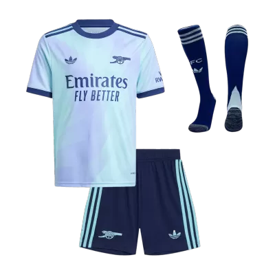 Kids Arsenal Third Away Soccer Jersey Whole Kit (Jersey+Shorts+Socks) 2024/25 - BuyJerseyshop