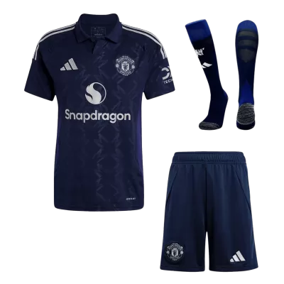 Men's Manchester United Away Soccer Jersey Whole Kit (Jersey+Shorts+Socks) 2024/25 - BuyJerseyshop