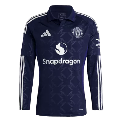 Men's Manchester United Away Long Sleeves Soccer Jersey Shirt 2024/25 - BuyJerseyshop