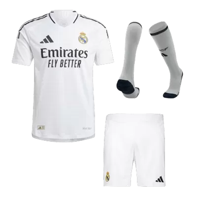 Authentic Real Madrid Home Soccer Jersey Kit(Jersey+Shorts+Socks) 2024/25 - BuyJerseyshop