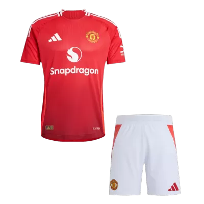 Men's Manchester United Home Soccer Jersey Kit (Jersey+Shorts) 2024/25 - BuyJerseyshop