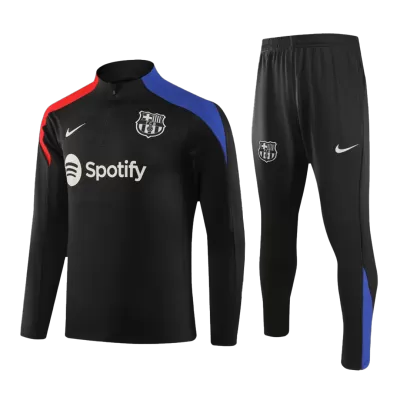 Kids Barcelona Zipper Training Jacket Kit(Jacket+Pants) 2024/25 - BuyJerseyshop