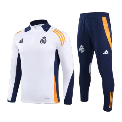 Kids's Real Madrid Zipper Tracksuit Sweat Shirt Kit (Top+Trousers) 2024/25 - BuyJerseyshop