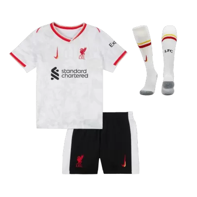 Kids Liverpool Third Away Soccer Jersey Whole Kit (Jersey+Shorts+Socks) 2024/25 - BuyJerseyshop