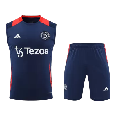 Men's Manchester United Pre-Match Soccer Training Kit 2024/25 - BuyJerseyshop