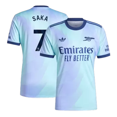 Men's SAKA #7 Arsenal Third Away Soccer Jersey Shirt 2024/25 - BuyJerseyshop