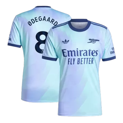 Men's ØDEGAARD #8 Arsenal Third Away Soccer Jersey Shirt 2024/25 - BuyJerseyshop