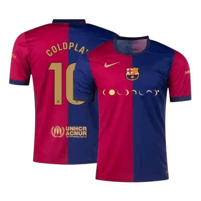 Men's COLDPLAY #10 Barcelona Home Soccer Jersey Shirt 2024/25 - BuyJerseyshop