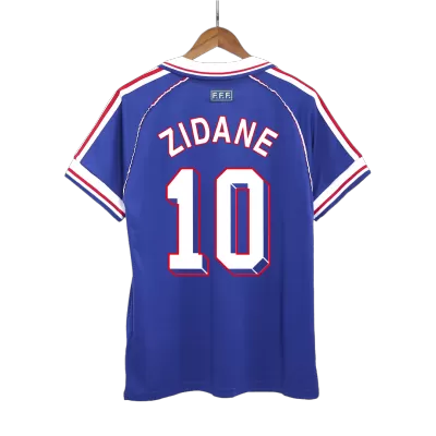 ZIDANE #10 France Retro Jerseys 1998 Home Soccer Jersey For Men - BuyJerseyshop