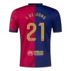 Men's F.DE JONG #21 Barcelona Home Soccer Jersey Shirt 2024/25 - BuyJerseyshop