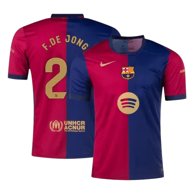 Men's F.DE JONG #21 Barcelona Home Soccer Jersey Shirt 2024/25 - BuyJerseyshop