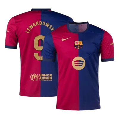 Men's LEWANDOWSKI #9 Barcelona Home Soccer Jersey Shirt 2024/25 - BuyJerseyshop