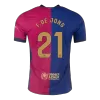 F.DE JONG #21 Barcelona Home Player Version Jersey 2024/25 Men - BuyJerseyshop