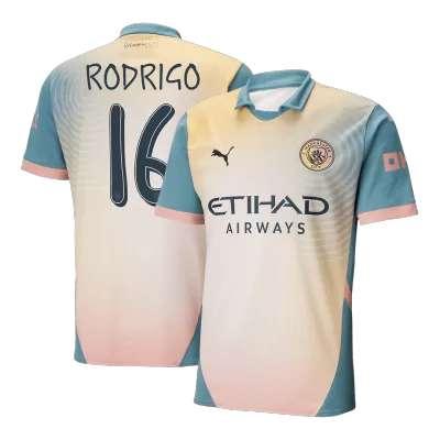 Men's RODRIGO #16 Manchester City Fourth Away UCL Soccer Jersey Shirt 2024/25 - BuyJerseyshop